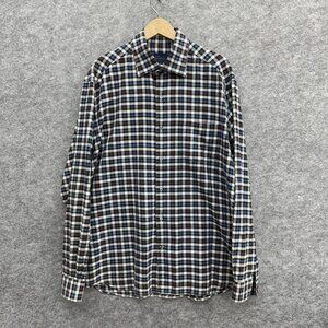 Kim Herring Men's Button-Up Designer Shirt Old Money Italy 100% Cotton Brown, XL